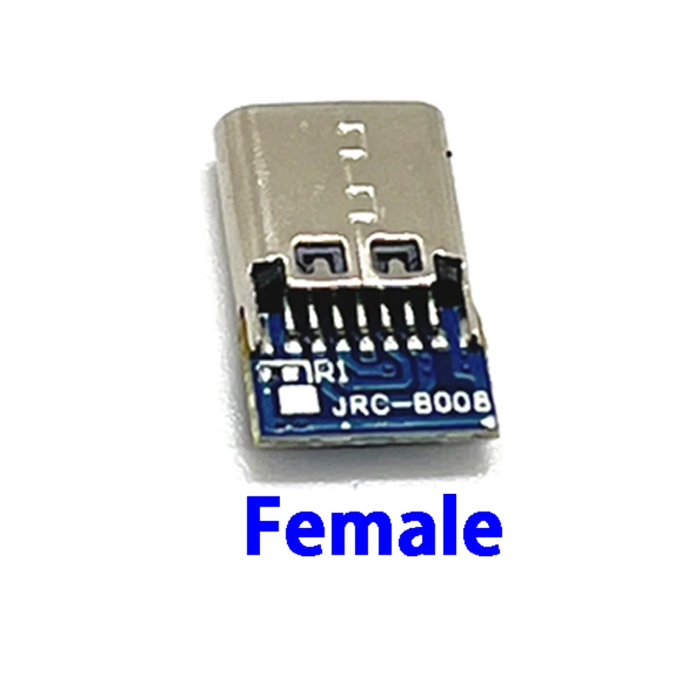 10 pz USB 3.1 connettore di tipo C 12 24 pin femmina/maschio presa presa adattatore per saldatura filo e cavo 24 pin supporto scheda PCB