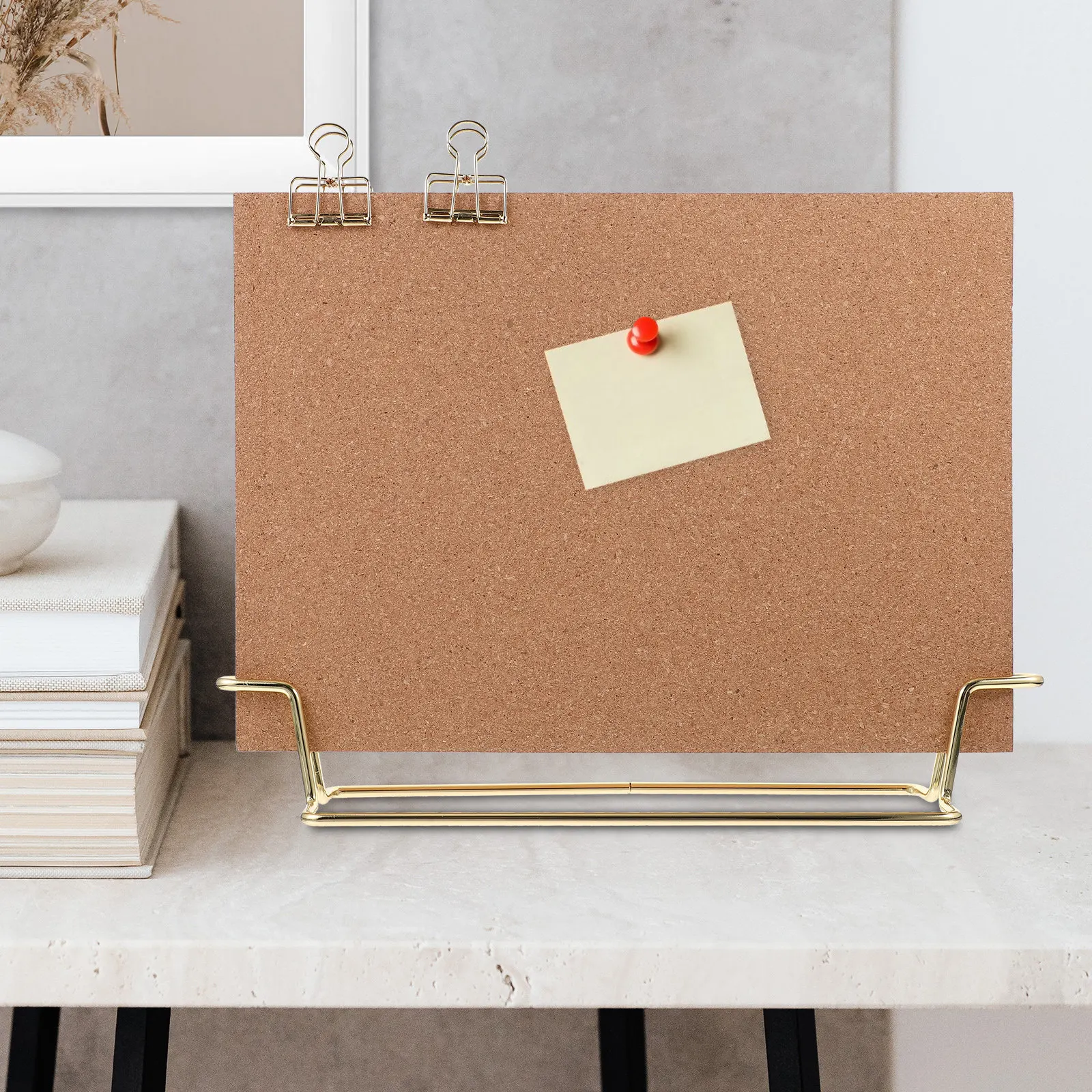 1 세트 코르크 게시판 재사용 가능한 금속 프레임 사무실 책상 메시지 알림 사진 디스플레이 가정용 소형 알림 보드