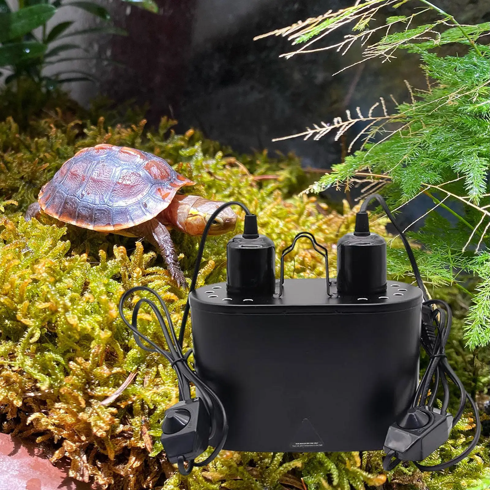 Reptile Light Fixture E27 Reptile Double Dome Lamp for Amphibians Lguana Snake