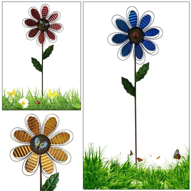 Szél Fonógépek Kültéri Fém Nagy Kinetikus Szélszobor Szélfogó Fonók Könnyű Fonás 360 - Image 2