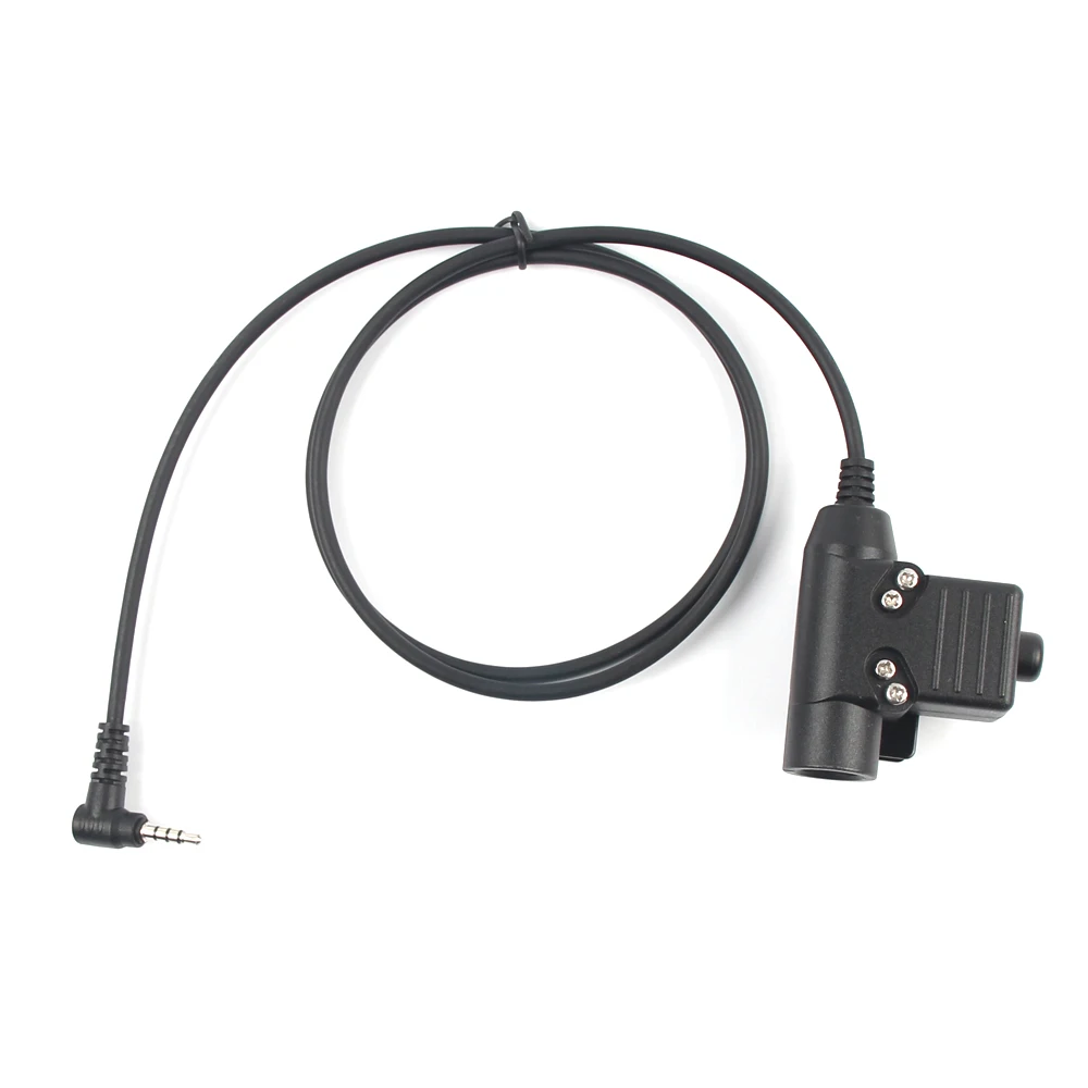 brown HD03 Tactical Bowman Elite II Headset Microphone with U94 PTT Adapter  For YAESU VERTEX VX-5R VX-3R walkie talkie Radio
