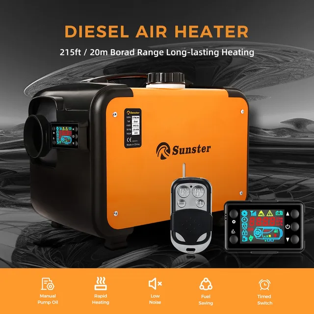 Camping Heater 2/8KW Parking Diesel Heater Air Heater 12V/24V/220V