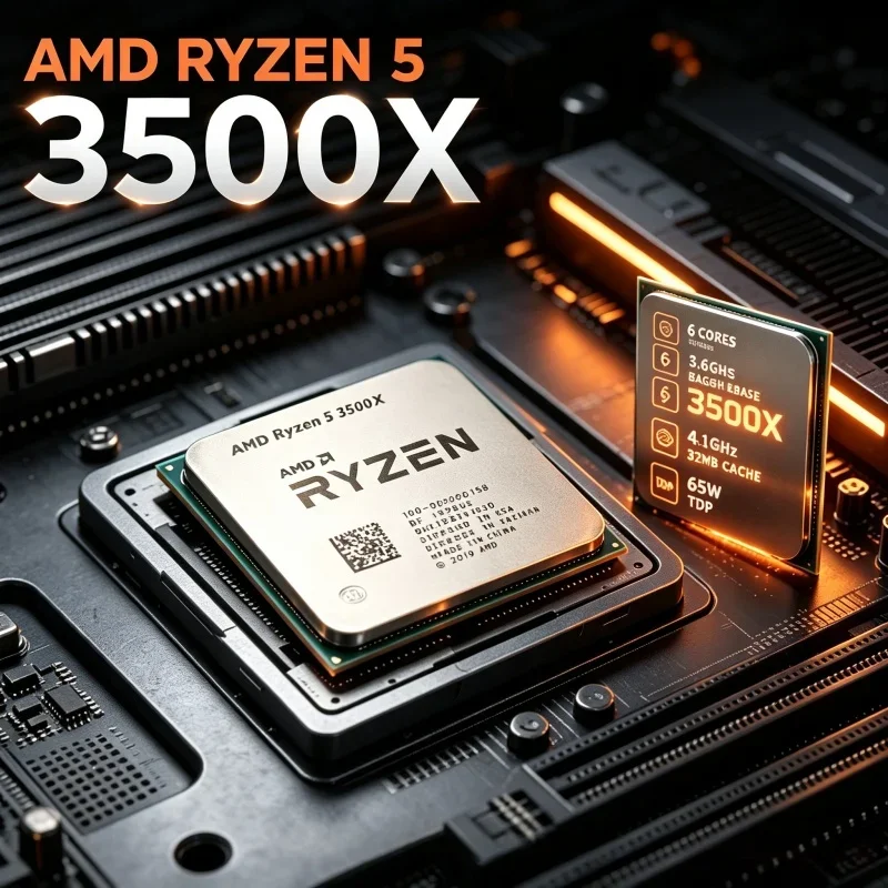 Desktop Hardware Upgrade Processor Ryzen5 3500X Socket AM4 6 Core Stable Disassembled Tray Chip