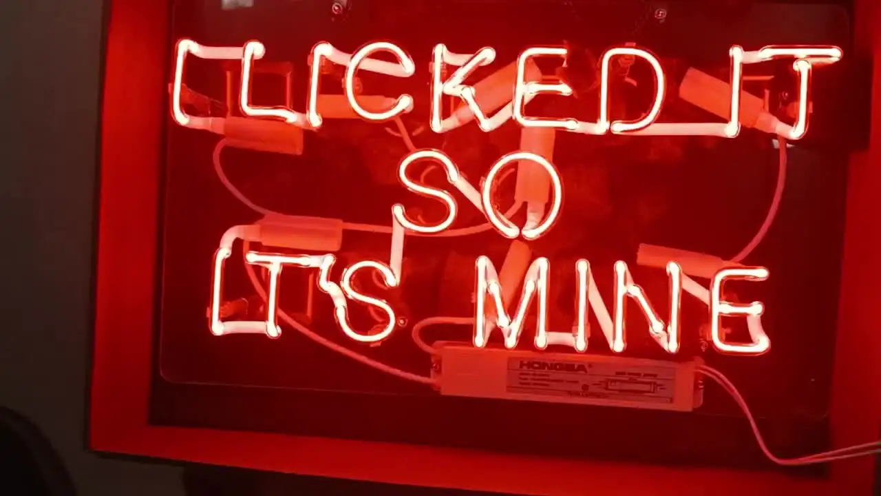 I Licked It So It's Mine Неоновая вывеска на заказ Ручная работа Настоящая стеклянная