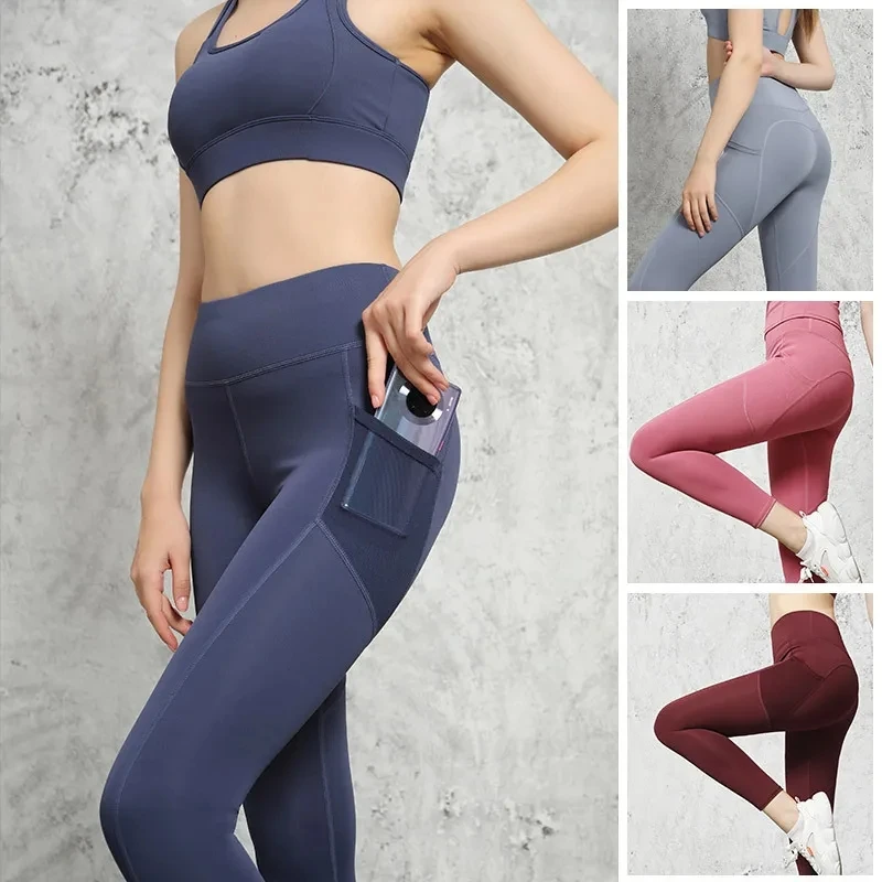 

New Yoga Pants Women Leggings Yoga Pants Girl Fitness Soft Tights High Waist Mention Hip No T Line Women's Sports Pants