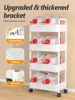 Household Trolley Kitchen Multi-Layer Floor Standing Storage Rack Bathroom Movable Storage Rack Living Room Snack Cart 5