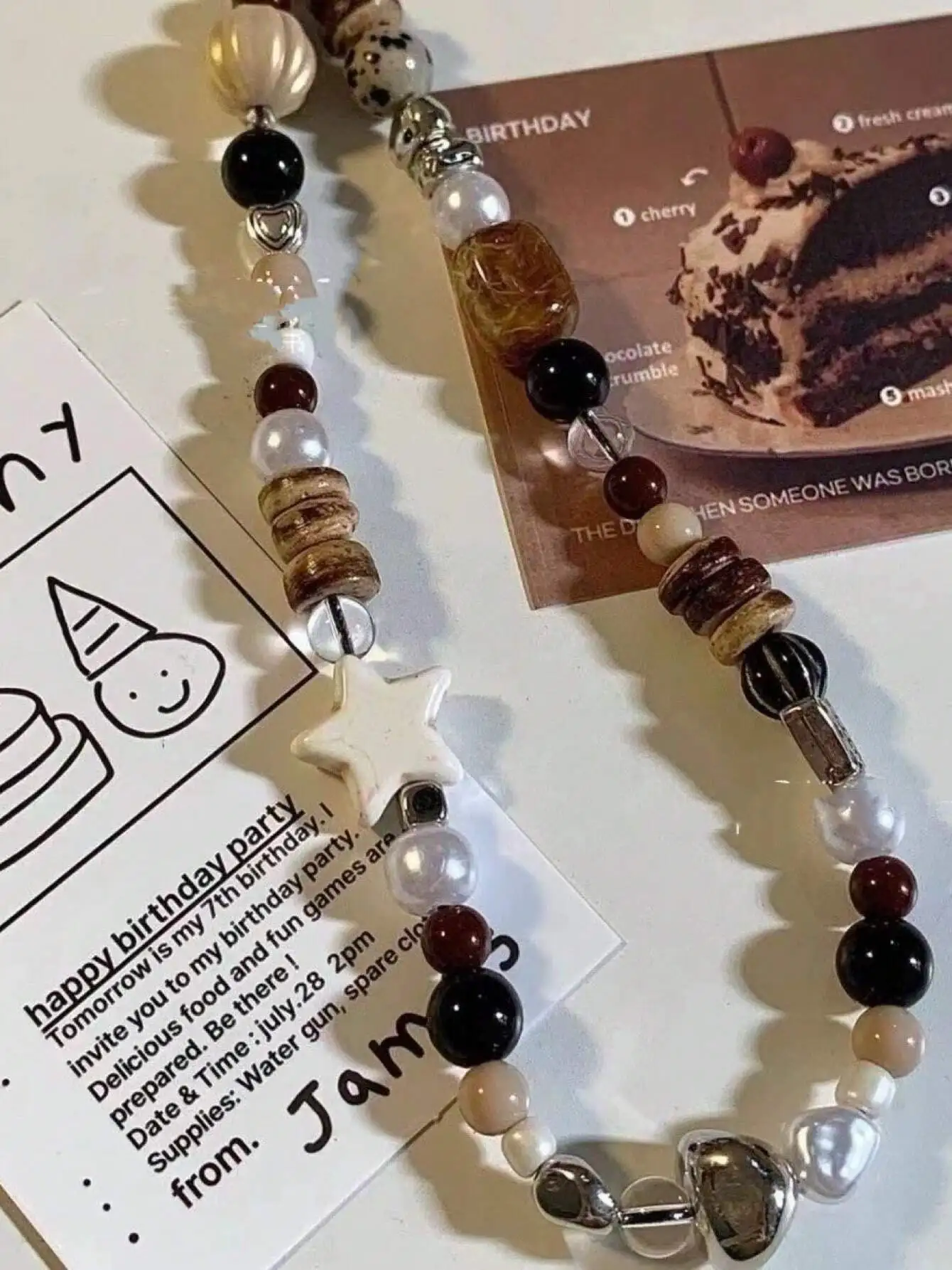 Vintage Brown Beaded Phone Strap With Short Rope Wrist Accessory Beaded Chain Camera Pendant For Women