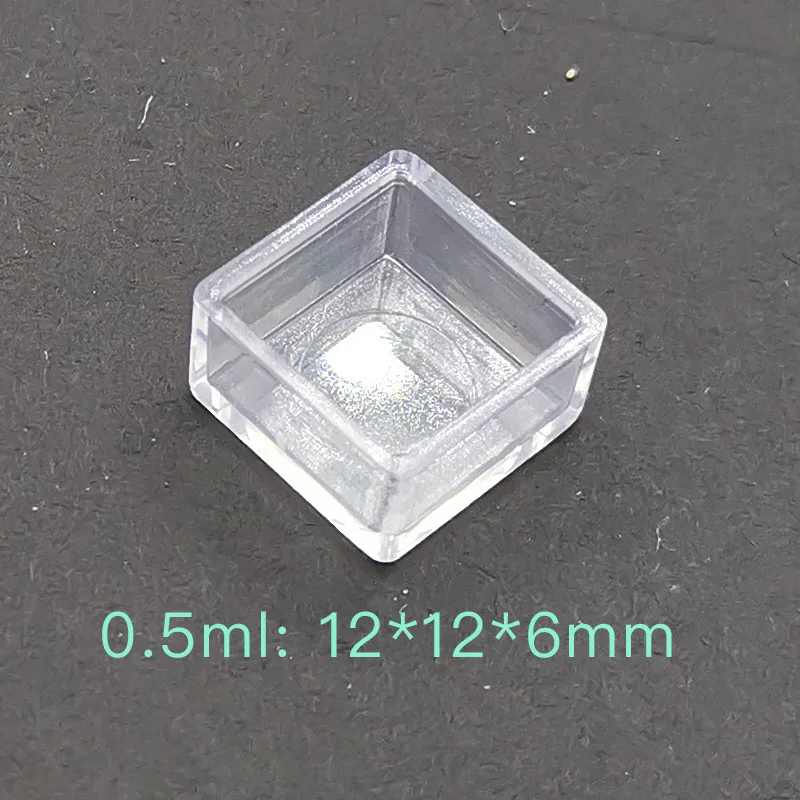 0.5ml Square Empty Plastic Watercolor Paint Pans for Watercolor Acrylic Oil Gouache Paints 25/50/100pcs, watercolor paint pans