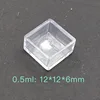 25/50/100pcs 0.5ml Square Transparent/White Color Empty Plastic Watercolor Paint Pans for Watercolor Acrylic Oil Gouache Paints 1