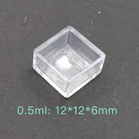 25/50/100pcs 0.5ml Square Transparent/White Color Empty Plastic Watercolor Paint Pans for Watercolor Acrylic Oil Gouache Paints 1
