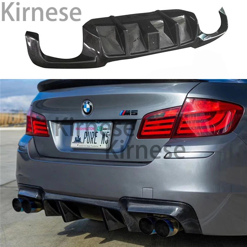 

Carbon Fiber F10 M5 Diffuser Rear Lip Bumper Protector for BMW F10 M5 With LED light 2010-2016