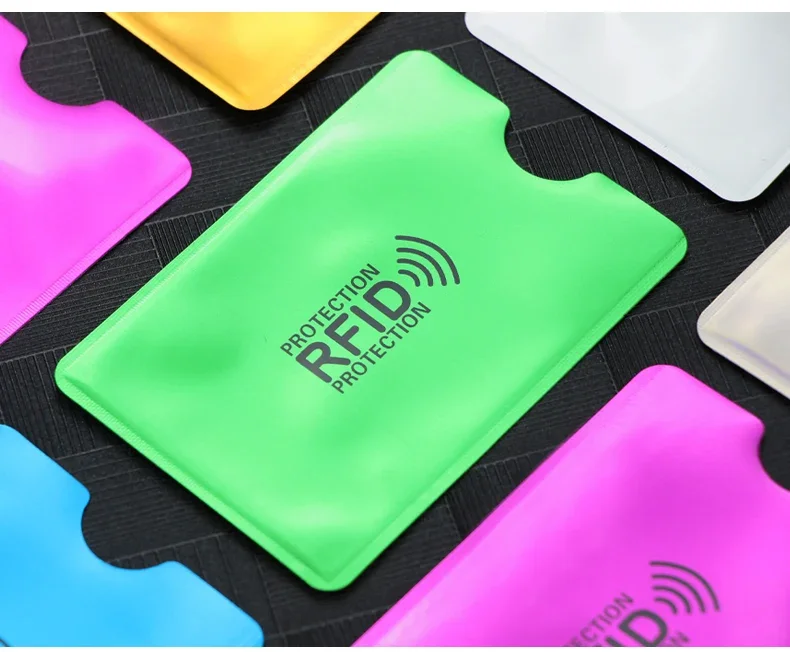 5~20 Stück Anti-Scan-Kartenhüllen, antimagnetisch, diebstahlsicher, RFID/NFC-Blockierung, Aluminiumfolie, Sicherheitshalter für Bankkarten und Ausweise – Detail 9