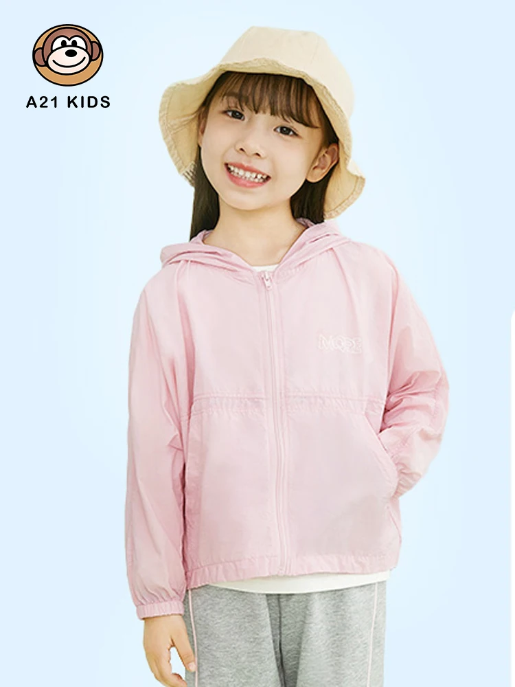 A21 Kids Sun Protection Clothing Summer 2022 Teenagers Fashion Thin