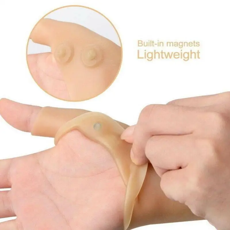 Compression Gloves Wrist Support Thumb Splint Magnetic Therapy Wrist Hand Thumb Support Gloves Silicone Gel Arthritis Pressure Corrector Massage Pain Relief Gloves