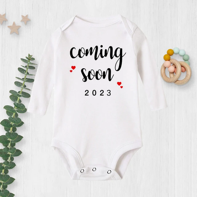 Baby 2023 Pasgeboren Baby Bodysuits Leuke Peuter Jumpsuits Aankondiging 2023 Romper Body Zwangerschap Onthullen Kleding - AliExpress