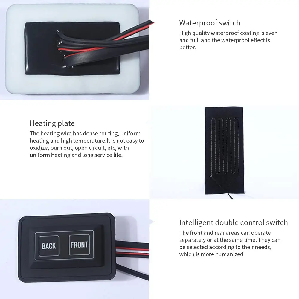 Heated Jacket 9 in 1 Clothing Electric Heating Pads 5V/2A USB Charging 3 Gear Temperature Adjustable Heating Pad Keep Warmer Heated Sheet