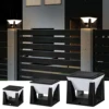 Outdoor Solar Post Light Solar Pillar Lights Modern LED Fence Deck Cap Lamp IP65 Waterproof Landscape Column Lighting for Flat 1