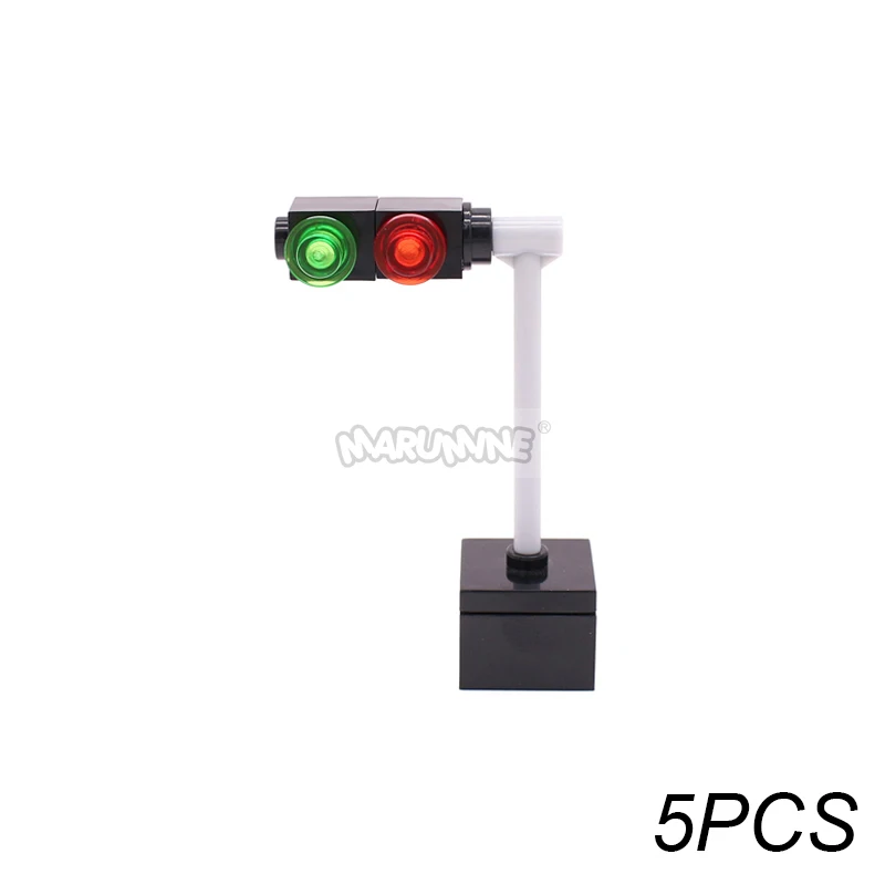 Traffic Road Sign Light & City Street View Building Accessories Kit