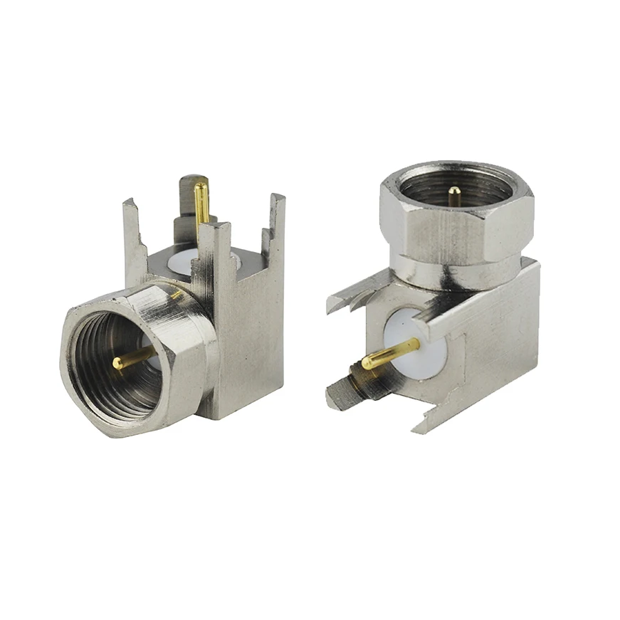 RF Coaxial Connectors 75ohm Male Right Angle PCB Mount