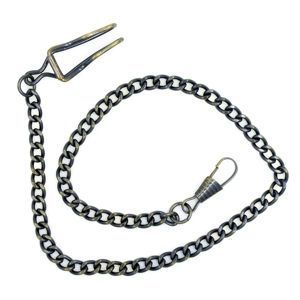 10pcs A LOT 34CM NEW CLASSIC Golden Tone PLATED POCKET WATCH CHAIN BELT Accessories Pendant Chains B002