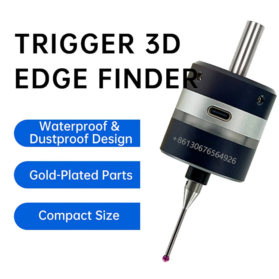 

CNC 2024 latest anti-roll 3D Touch Probe edge finder to find the center desktop CNC probe compatible with mach3 and grbl CF-38