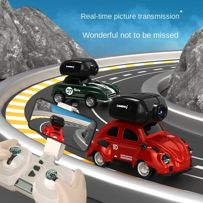 1/46 Mini RC Car Racing Remote Control Drift Real Time Transmission Camera 2.4G Wireless Eletric Car FPV Toy Christmas Gifts