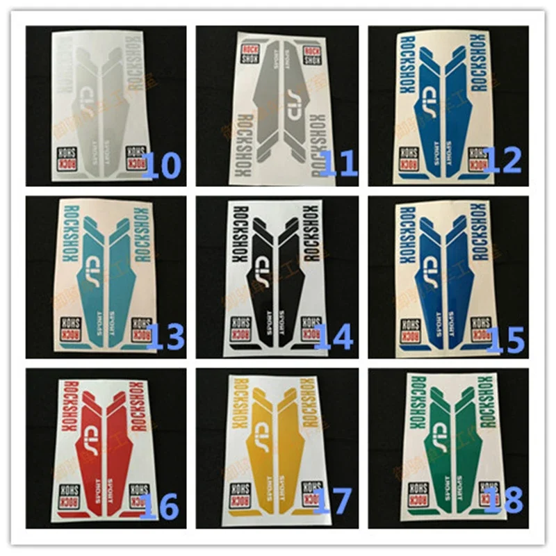 Bike fork stickers bike frame for rockshox/rock reflective rock sticker