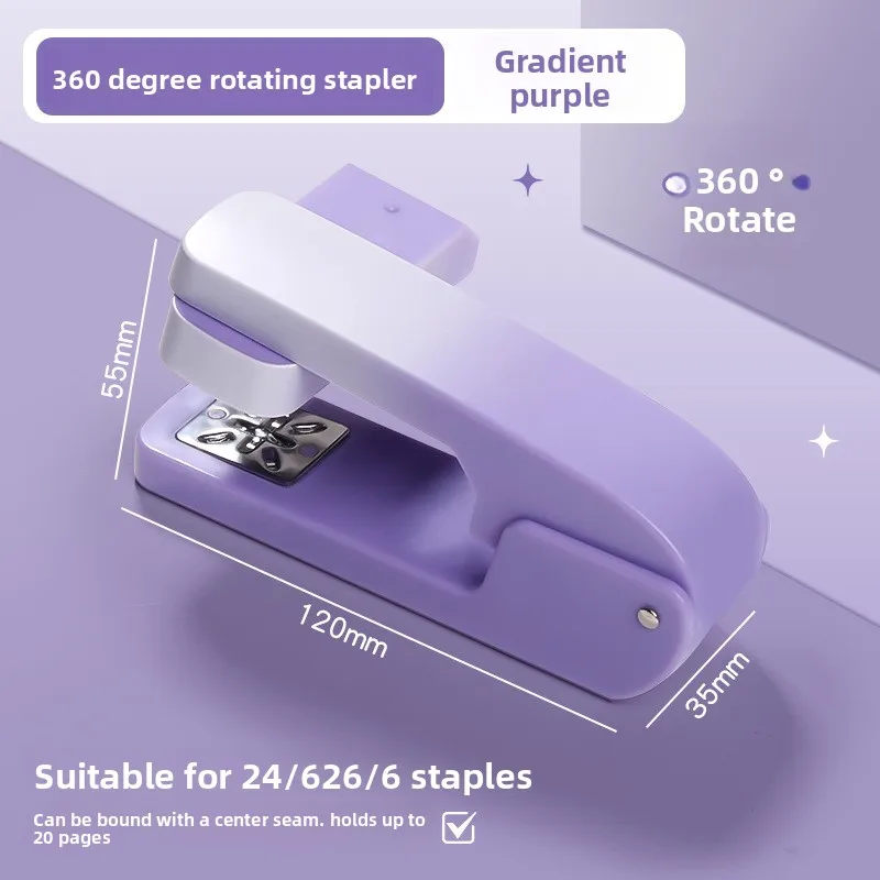 回転式ホッチキス 高品質デスクトップホッチキス オフィスや家庭用 製本に最適 中綴じホッチキス スタイリッシュなギフト
