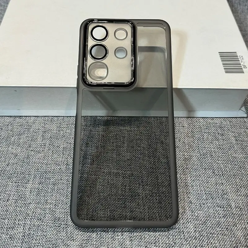 Luxury Soft Bumper Clear Back Phone Case with Transparent Design