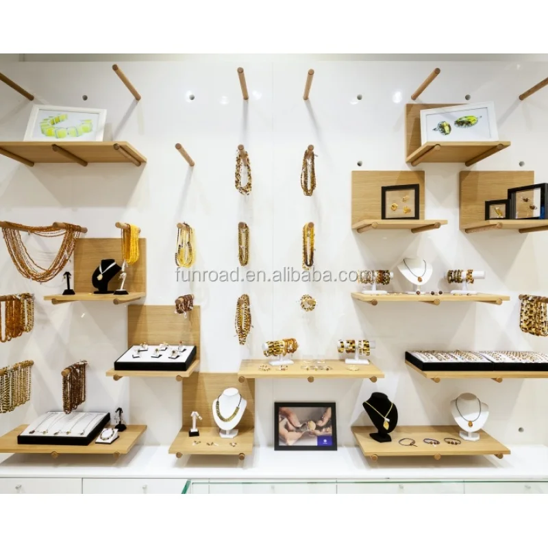 

custom.Customized Jewelry Display Wall Unit Designs Wooden Showcase Display
