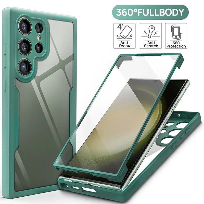 Clear Full Body Phone Case For Samsung Galaxy Shockproof Cover_voghion.com