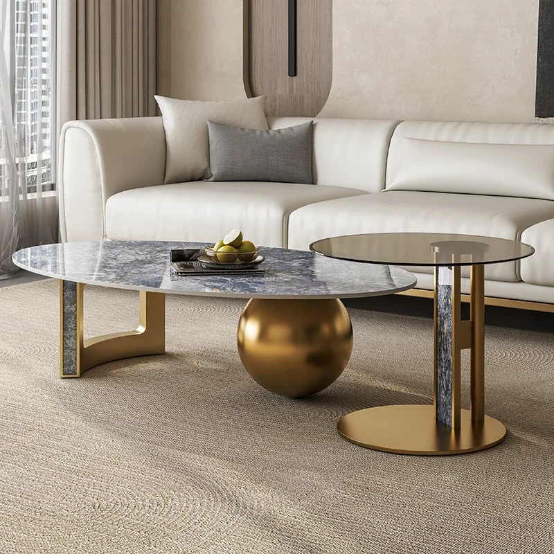 

Italian luxury living room, coffee table, Hong Kong-style post-modern luxury coffee table corner, and complete furniture.