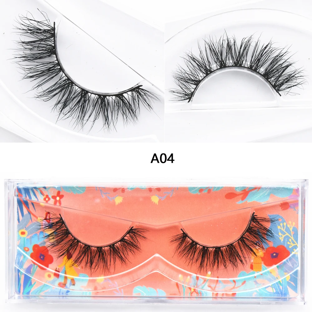 A04 Ciglia Wispy Ciglia Di Visone Lunghe Naturali Ciglia Di Visone 3D Lite Flare Ciglia Finte Fluffy Ciglia Finte Trucco Ciglia Aspetto Naturale