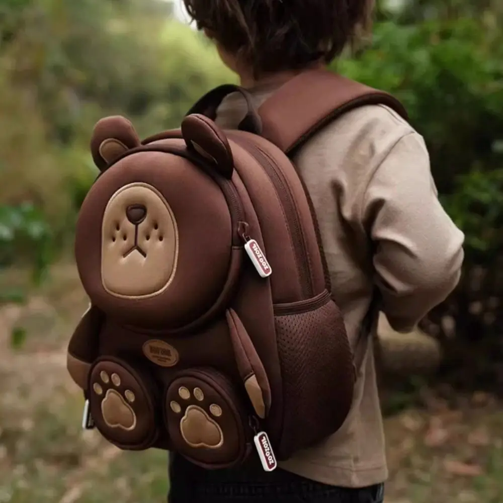New Large Capacity Children's Backpack Forest Animal Shaped Cartoon Student Schoolbag Breathable Book Bag Boys And Girls 1