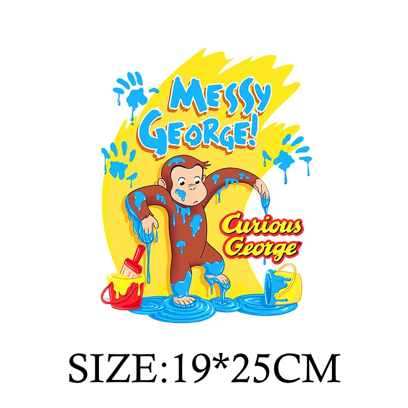 Curioso Come George, La Scimmia, Stemma Ricamato In Ferro Cucito Sulla Borsa Dei Jeans Della Maglietta - Foto 11