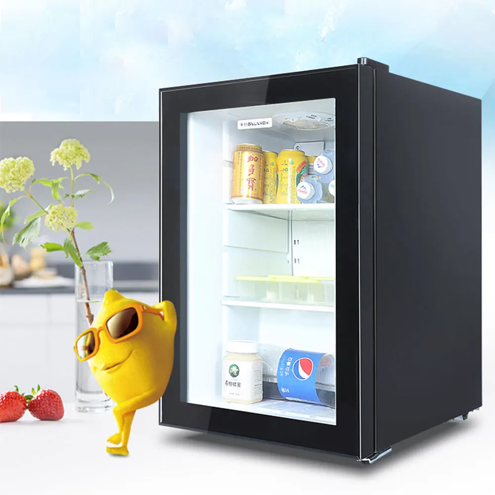 30L hotel room mini refrigerator home single door small transparent