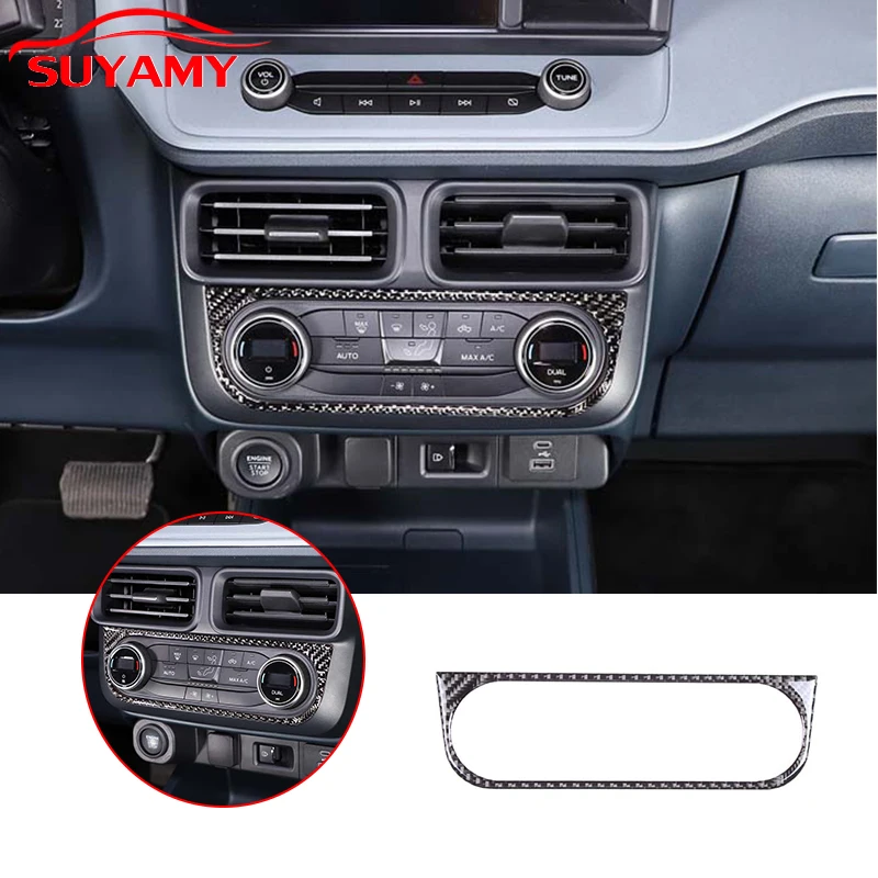 

Soft Carbon Fiber Central Control Air-Conditioning Switch Panel Trim Stickers For Ford Maverick 2022 Car Interior Accessories