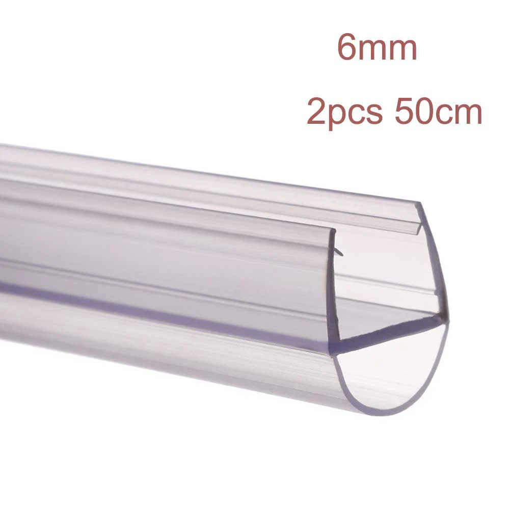 Set of 2 Portable Bath Screen Water Baffle Sealing Strips