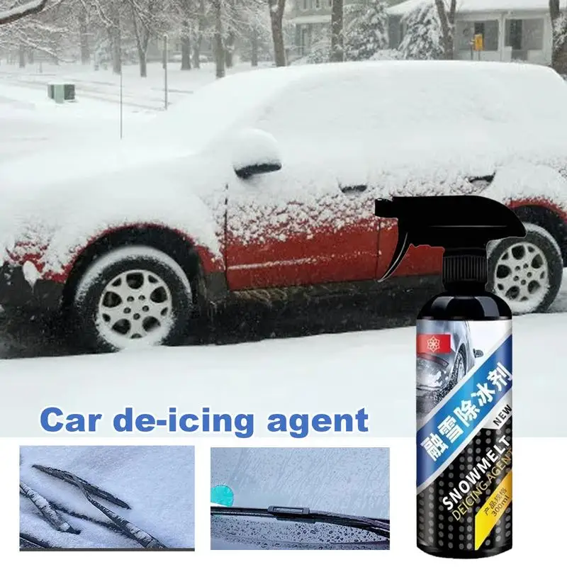 Deicer Spray For Car Windshield 300ml Deicing Melting Agent Auto Windshield Defroster Deicing Spray For Removing Snow And Frost