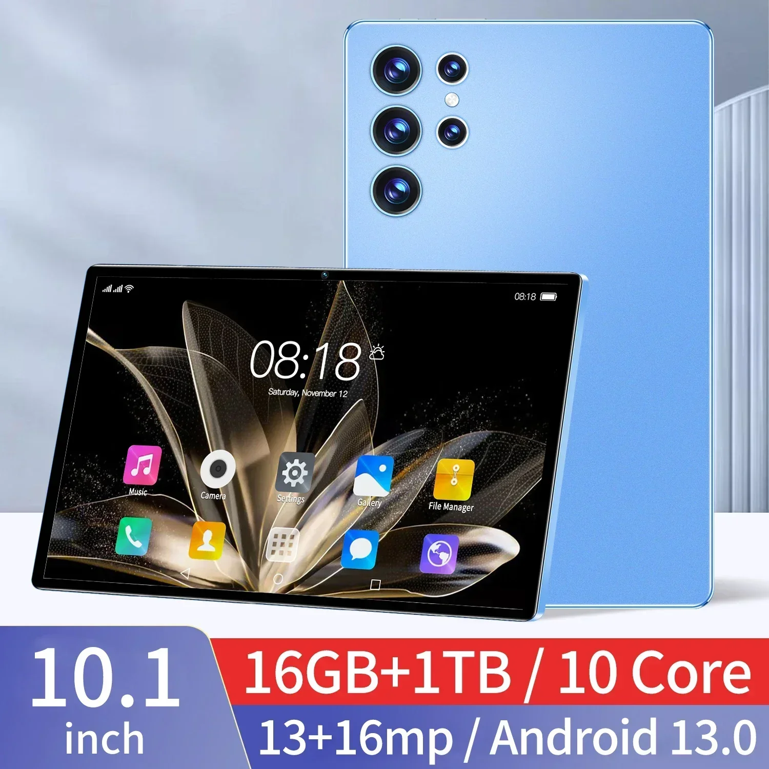 2024 New Arrival 10 11 12 15 Inch 10 Core Tablets Android 13 Google Play Dual 4G/5G Network Bluetooth WiFi Tablets 16GB RAM 1TB