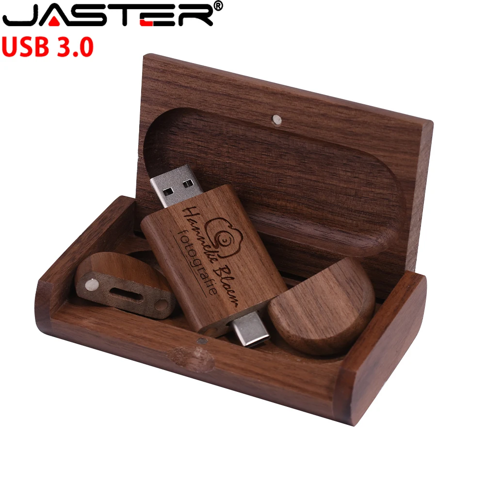 Memoria USB 3.0 de madera tipo C de 128 GB, memoria USB con logotipo gratuito, regalo creativo para empresa, memoria USB de 64 GB, memoria USB de 32 GB