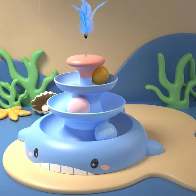 93% 할인! 고양이 회전 장난감 공으로 애완동물의 즐거움을 배가하세요