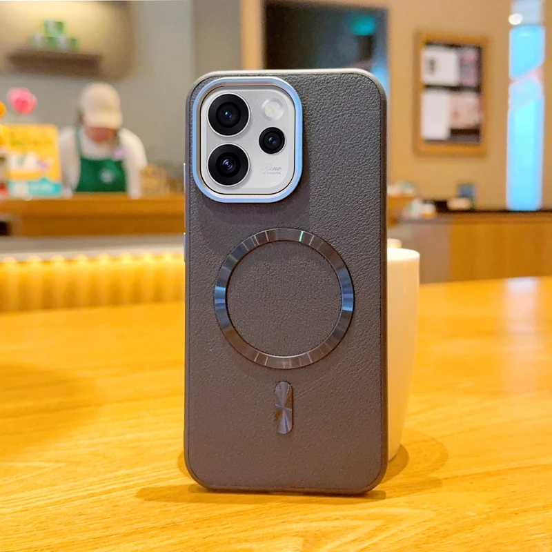 Solid Color Magnetic Ring Shockproof & Fingerprint-Resistant Phone Case