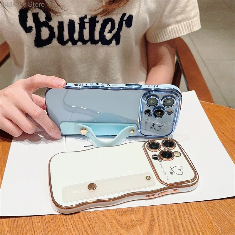 Glitter Camera Protection Luxury Jellewed Heart Holder Liquid Soft Phone Case For iPhone 11 12 13 14 15 16 Plus Pro Max Cover_voghion.com