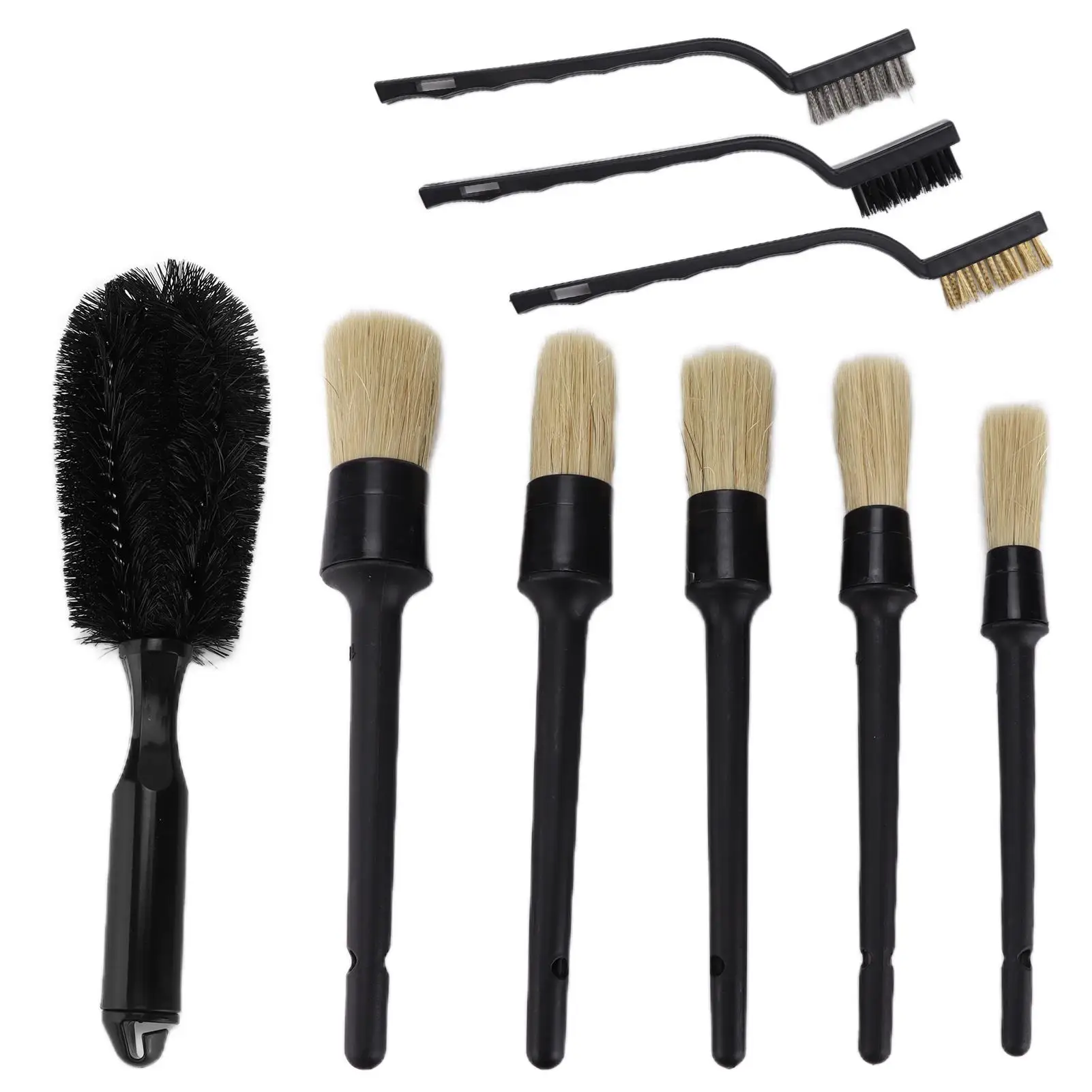 Detailing Brushes Kit Car Wheel Cleaner Wet Dry Use for auto Wheels Dashboard