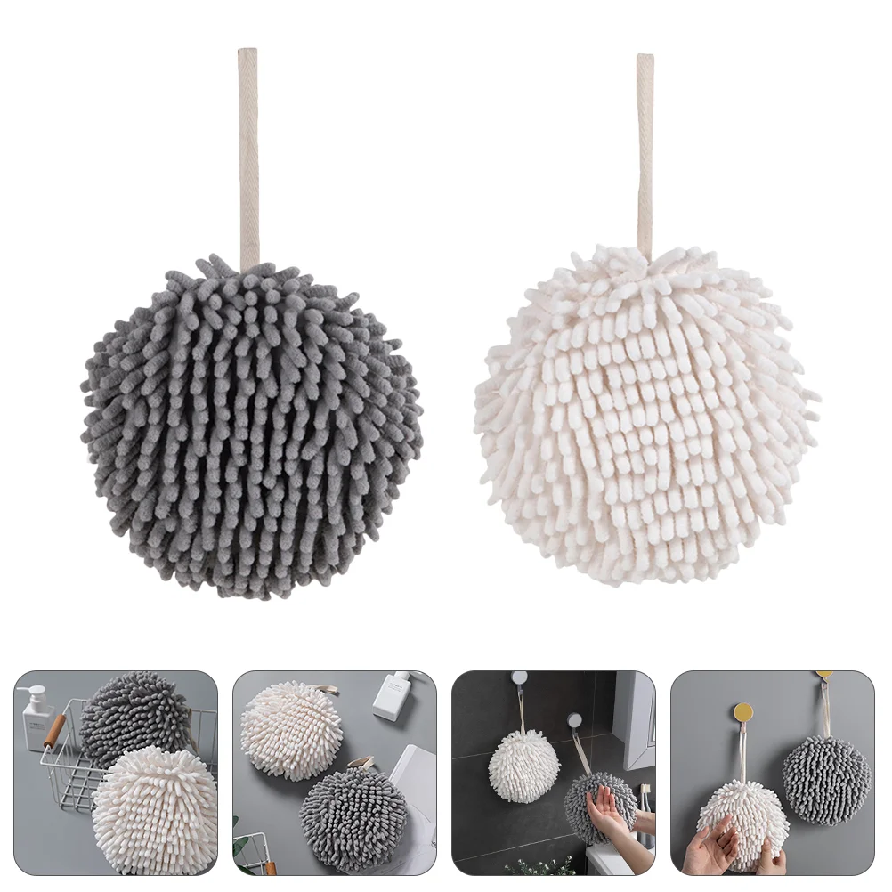 

2 Pcs Hand Wiper Wiping Hands Towel Absorbent Towels Microfiber for Cleaning Chenille Quick-dry Glass