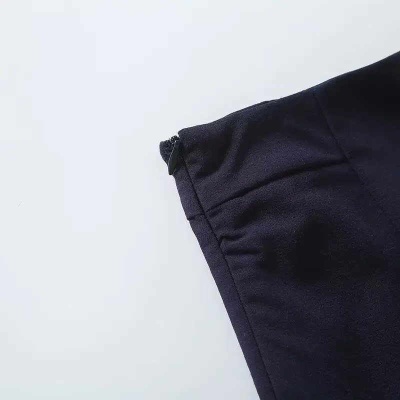 Maxdutti British Ladies Double Shorts Women Breasted High Waist Shorts Commuting Simple Elegant Casual Bermuda