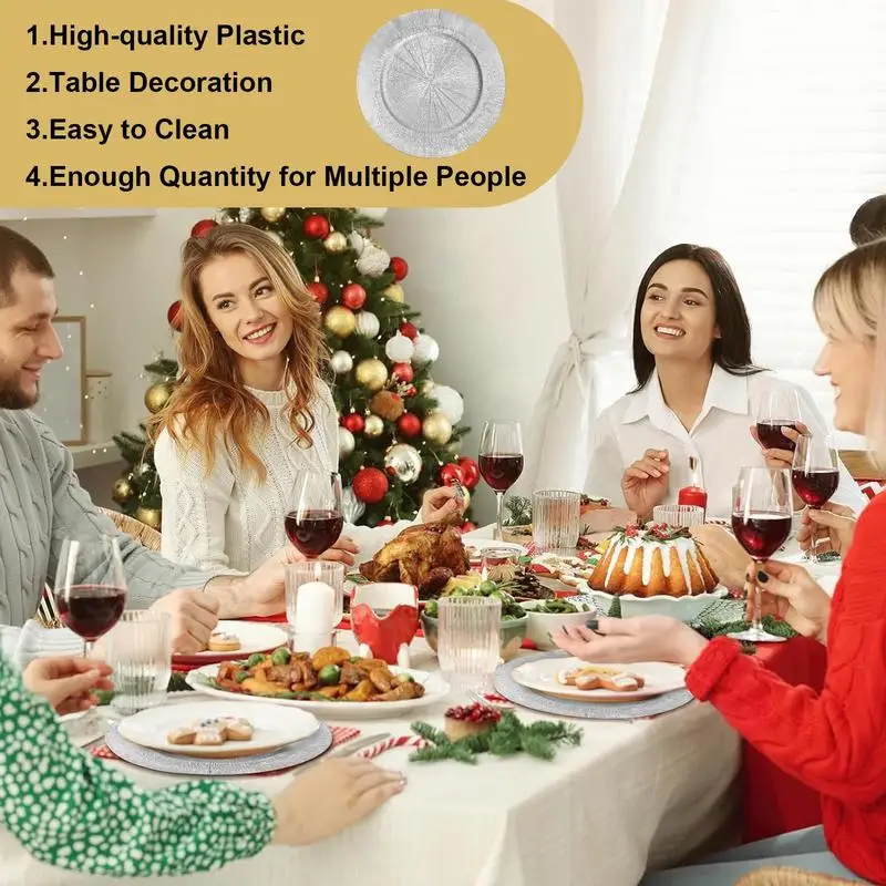 Gold Chargers Plates 13 Inch Golden Charger Plate Decorative Charger Plates 100 Pieces Tableware Dish for Wedding Events