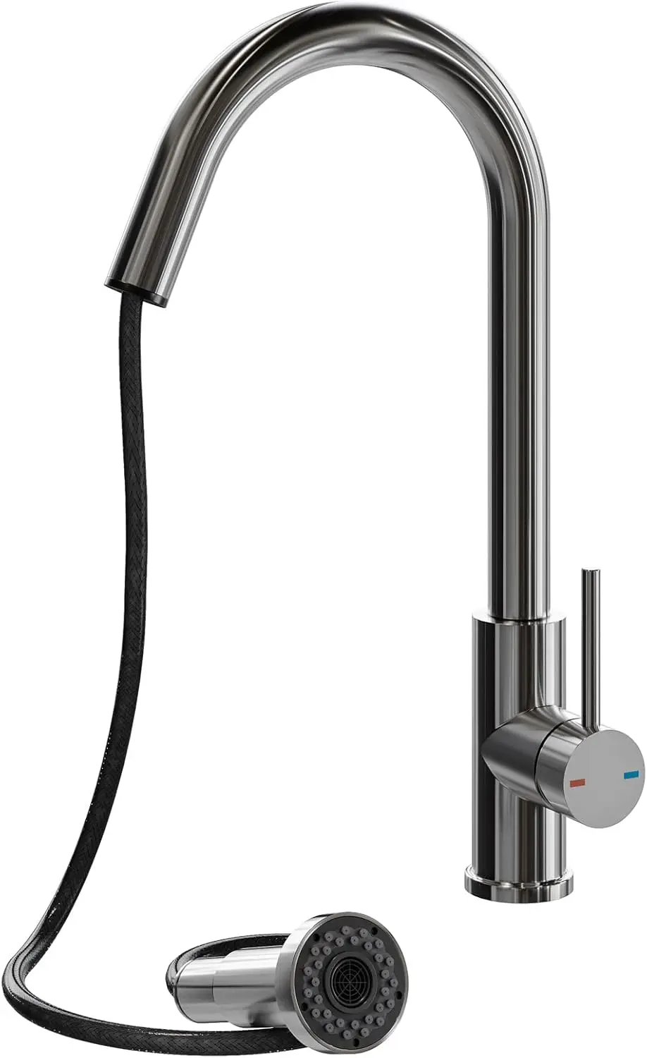 Laundry Sink Cabinet with Stainless Steel Sink and Pull-Down Faucet, 24 Inch Large Utility Sink Cabinet for Laundry/Utility Room