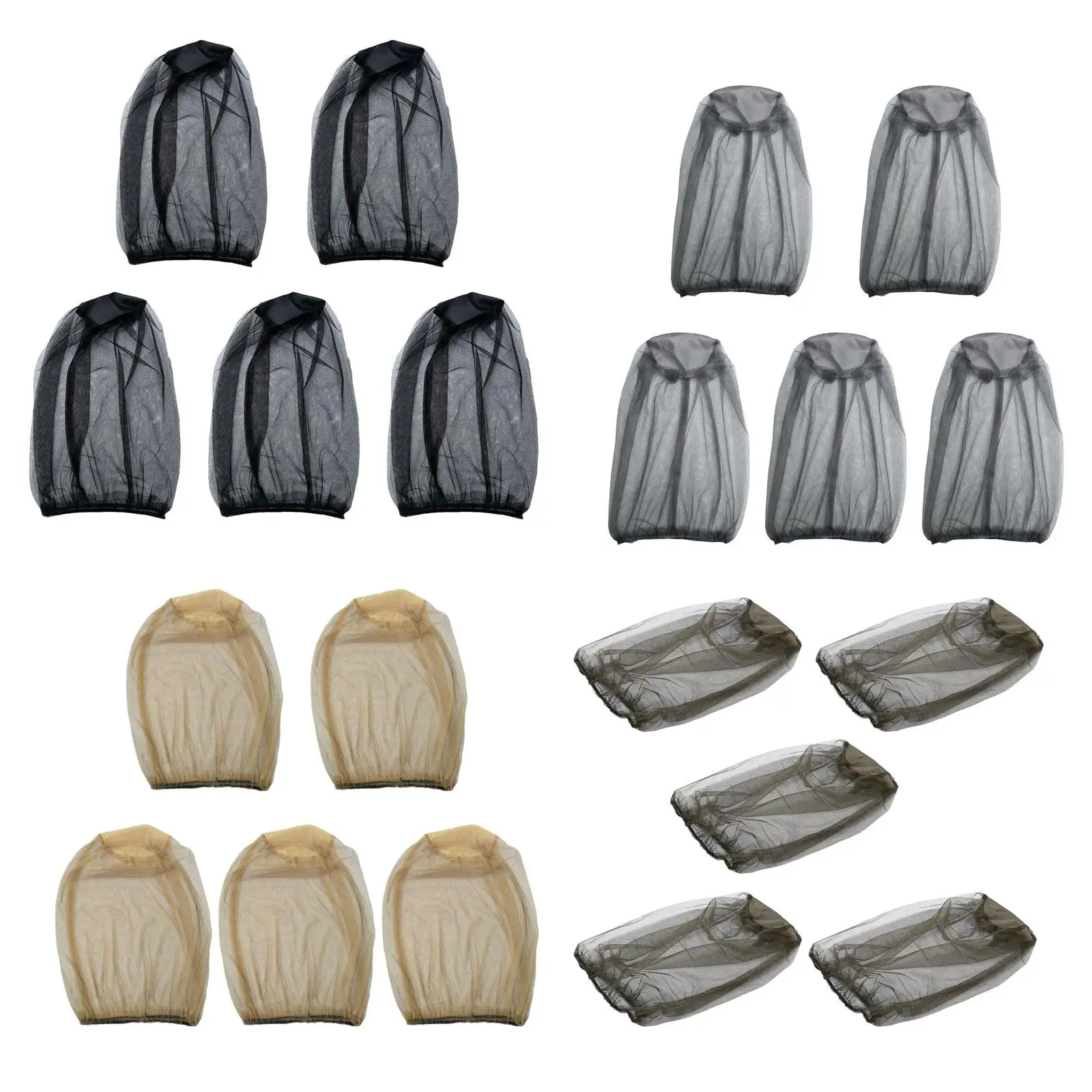 5 Pieces Head Net Cover Adjustable Elastic Band Wearable Comfortable Breathable for Camping Outdoor Adventure Hiking Fishing